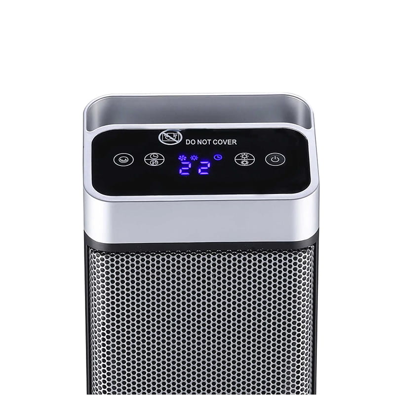 Ultra tenká veža keramický elektrický ohrievač čierny a strieborný Ultra tenká veža keramický elektrický ohrievač čierny a strieborný