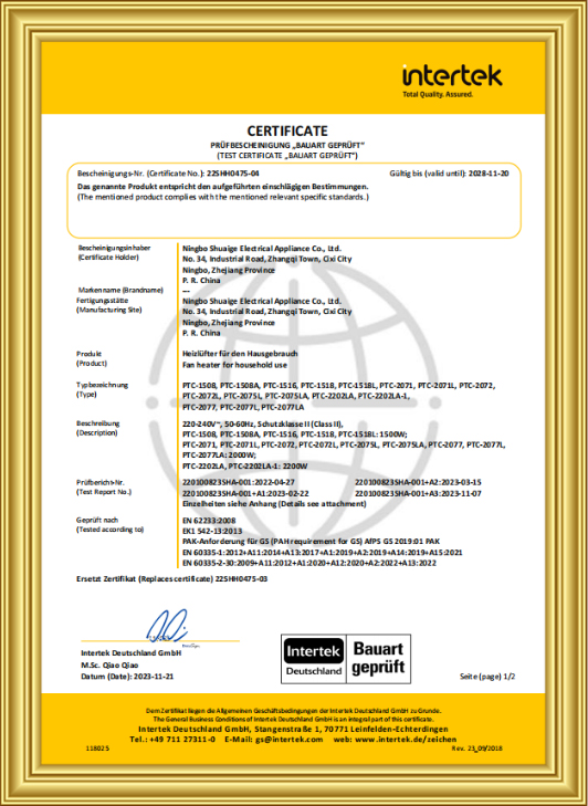 Certifikácia GS